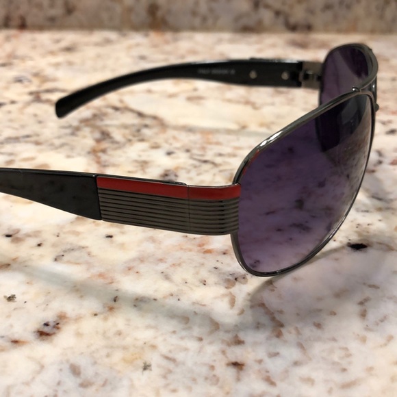 Italy design Aviator purple lens Red stripe accent - Picture 3 of 7